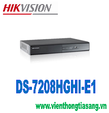 ĐẦU GHI HÌNH HD-TVI 8 KÊNH TURBO 3.0 HIKVISION DS-7208HGHI-E1 ĐẦU GHI HÌNH HD-TVI 8 KÊNH TURBO 3.0 HIKVISION DS-7208HGHI-E1