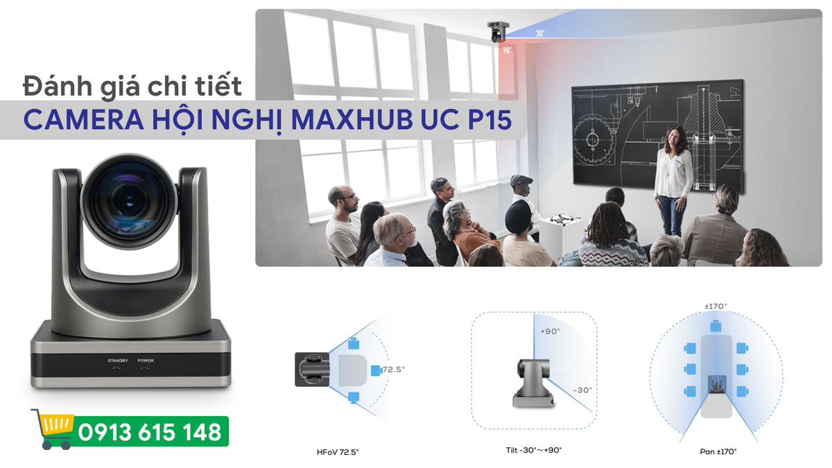 Chi tiết Camera Trực Tuyến Maxhub UC P15